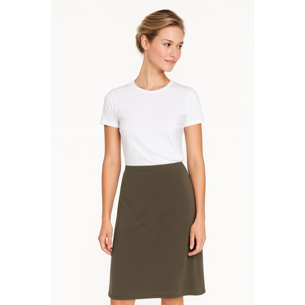 Banana Republic Women’s Pencil Skirt‎ Loden Green Pull On Elastic Waist, Size S
